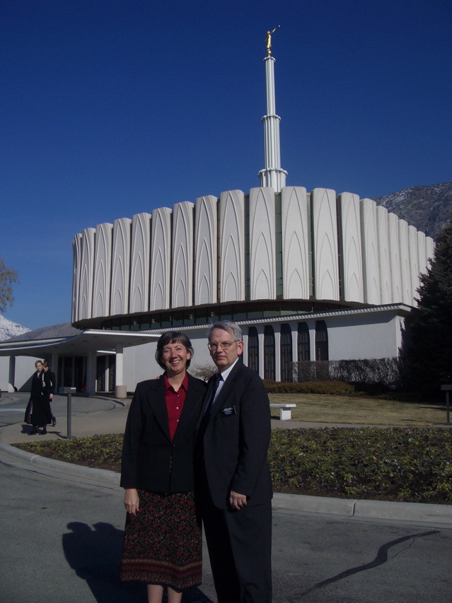 At the Provo Temple, during the MTC training