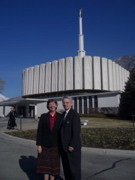 At the Provo Temple, during the MTC training