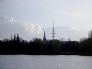 The Hamburg Television Tower looking West across the Alster