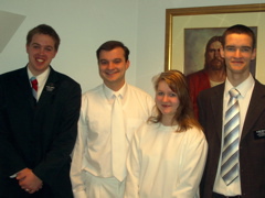 Elder Zander, Dennis Wiehe, Nicole Schulz, Elder Bray March 19, 2006
