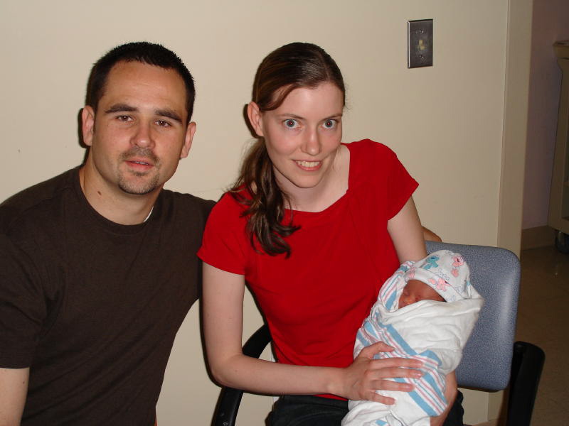 Reed & Jen with Lilliana 3 days old