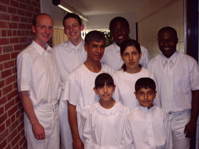 Baptism 22 July 2006: Ahmadzai Family with   B. Heinemann, Simon Leiss, E. Owusu, Joseph Adjey