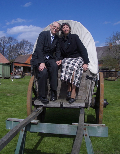 Günter Liebich's covered wagon