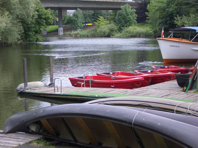 Canoes on the River at Kiel